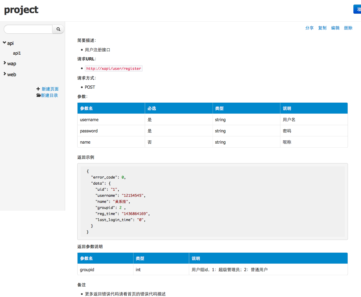 showdoc-API文档管理工具